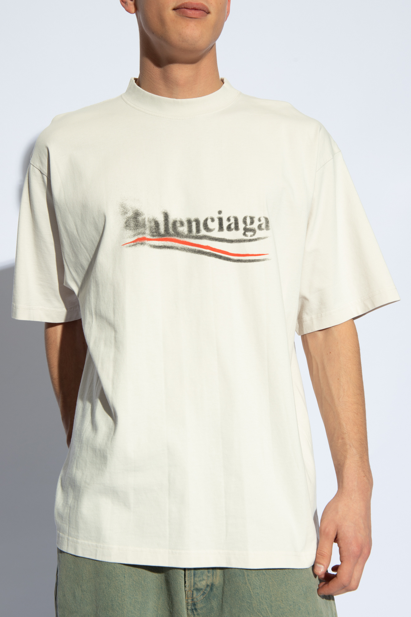 Balenciaga T-shirt with logo | Men's Clothing | Vitkac